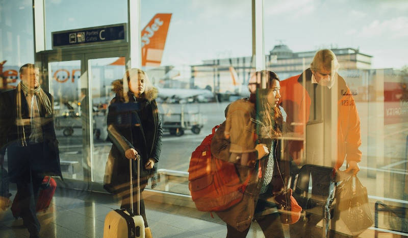 Aeropuerto y audífonos
