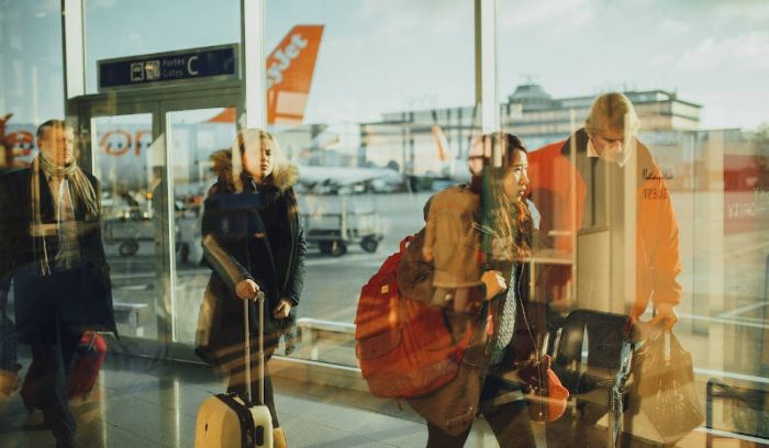 Aeropuerto y audífonos